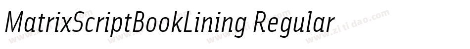 MatrixScriptBookLining Regular字体转换